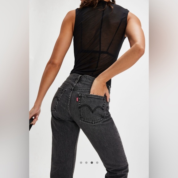 LEVI’S WEDGIE STRAIGHT JEANS | SIZE 27 | BLACK - Straight Leg Ankle Cropped - Picture 2 of 14